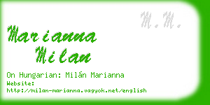 marianna milan business card