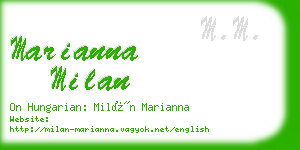 marianna milan business card